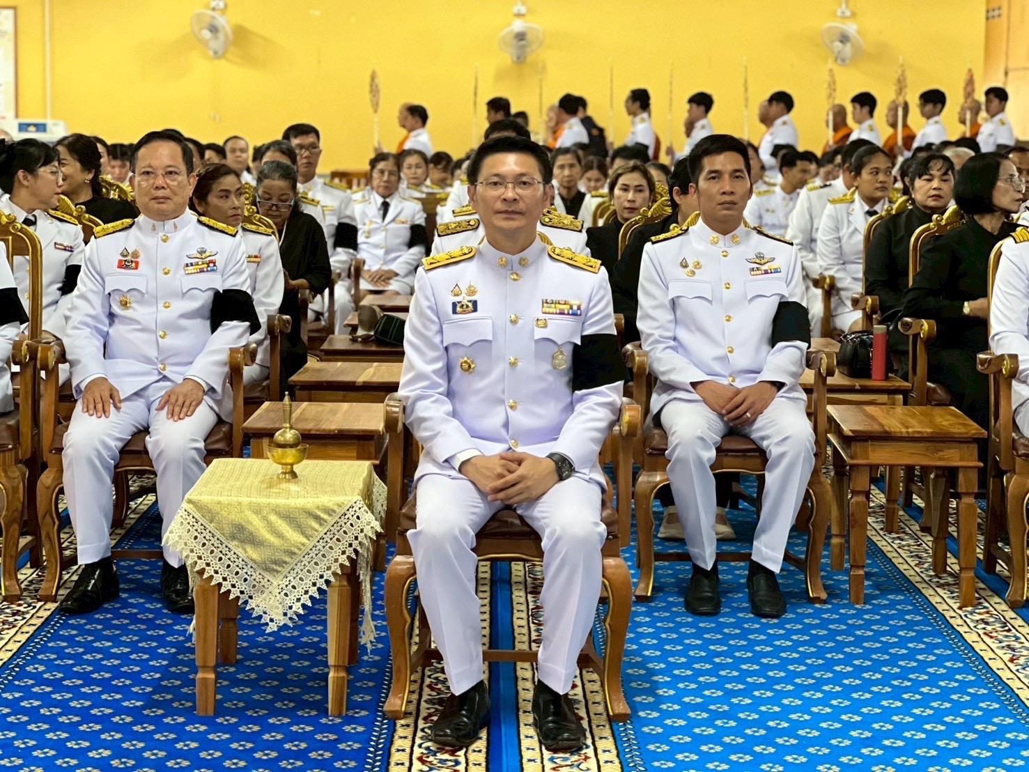 พช.ทองผาภูมิ เข้าร่วมพิธีบำเพ็ญกุศลสวดพระอภิธรรมอุทิตถวายพระราชกุศล สมเด็จพระนางเจ้าสิริกิติ์ พระบรมราชินีนาถ พระบรมราชชนนีพันปีหลวง ในวาระครบ 15 วัน (ปัญรสมวาร)