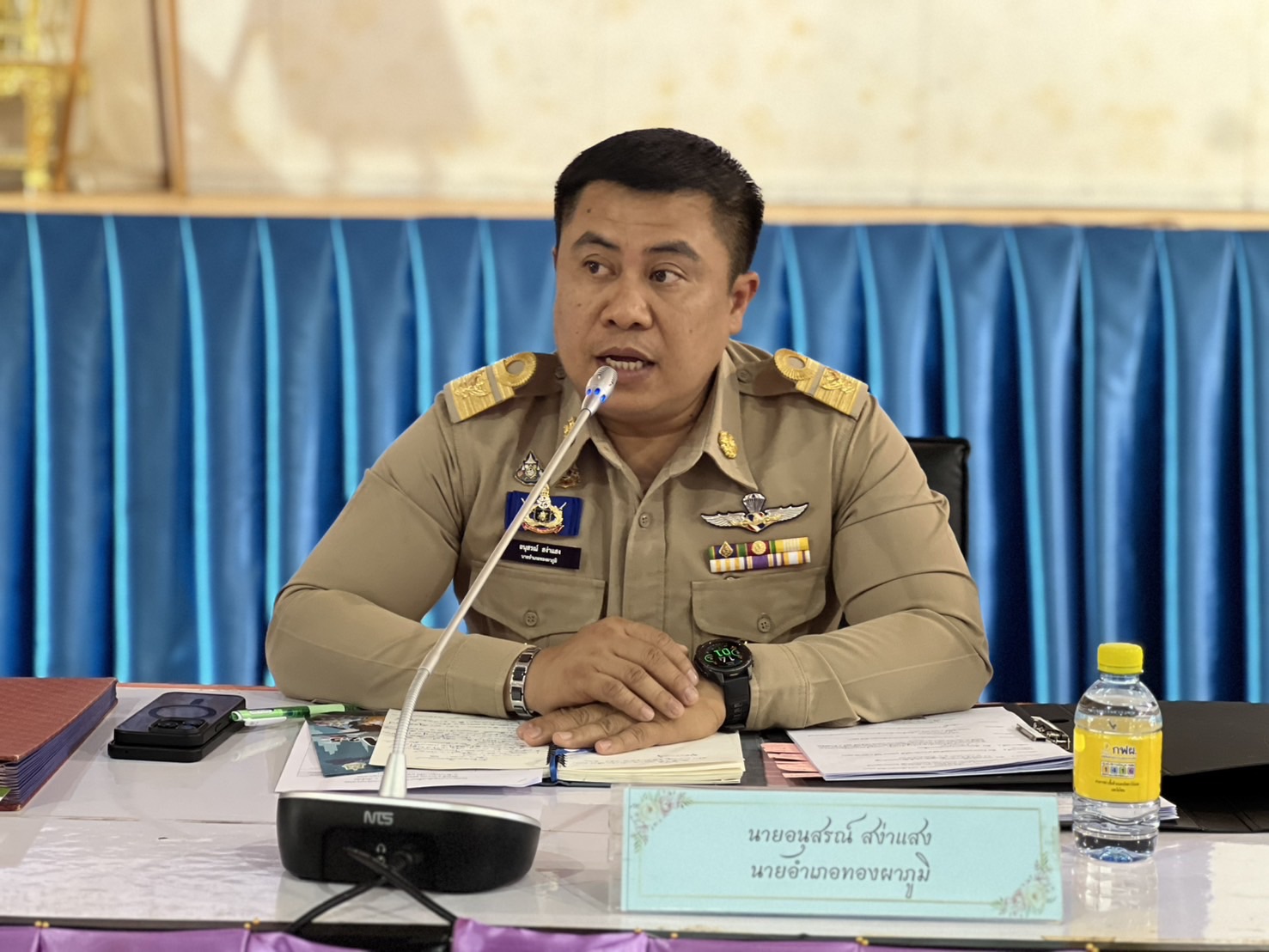 นายอำเภอทองผาภูมิ นำทีมประชุมหัวหน้าส่วนราชการ และกำนัน ผู้ใหญ่บ้าน ประจำเดือนกุมภาพันธ์ พ.ศ.2569